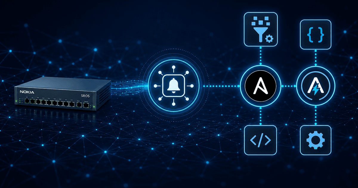 Event-Driven Network Automation with Nokia SR OS and Ansible EDA